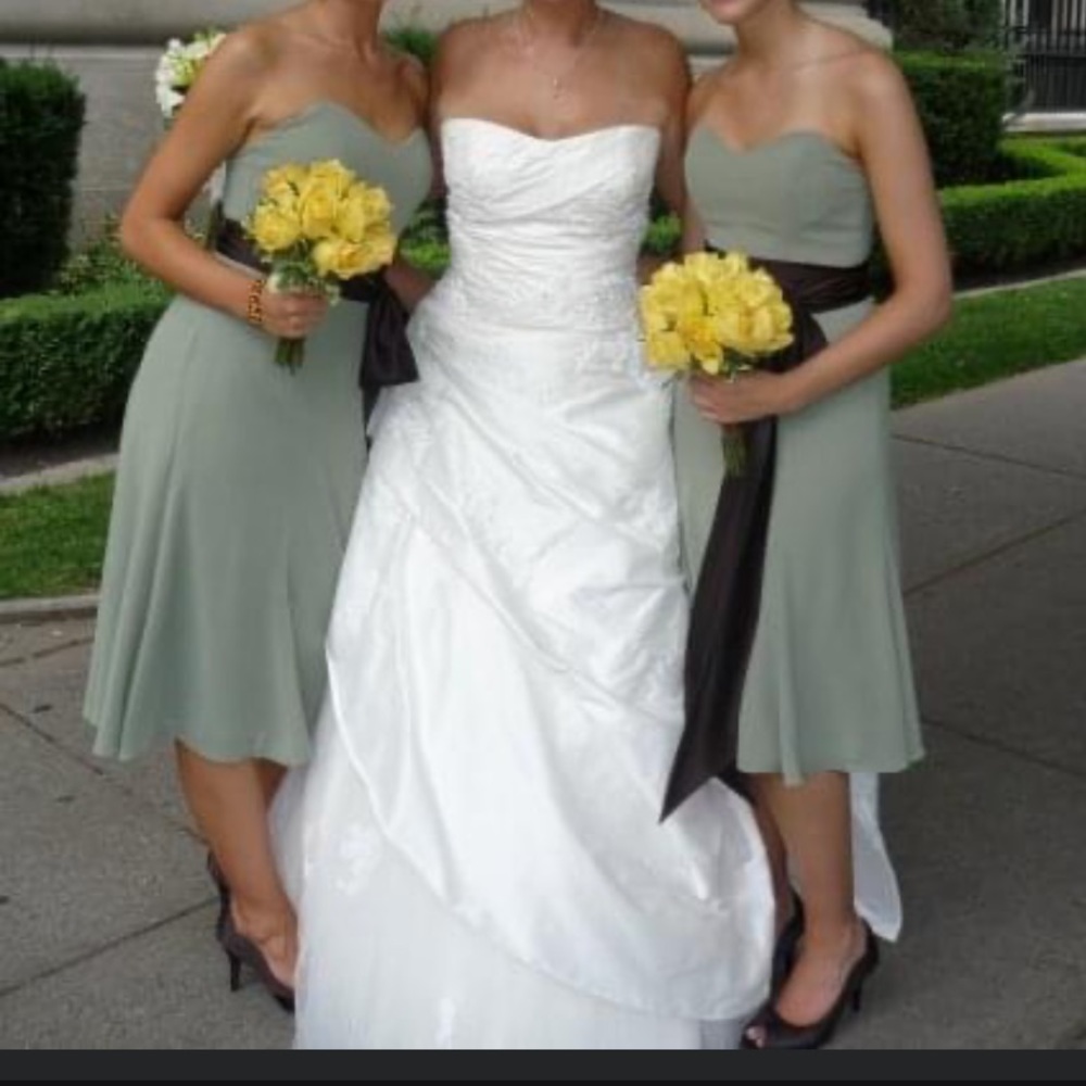 Dessy Collection Kiwi Coloured Dress